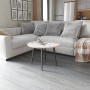 Журнальний круглий стіл OPTIMA 2 ніжки конусні Ferrum-decor 450x670x670 Чорний метал ДСП Дуб Сан-Марино 16 мм (FRD-107473)