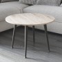 Журнальний круглий стіл OPTIMA 2 ніжки конусні Ferrum-decor 450x670x670 Чорний метал ДСП Дуб Сан-Марино 16 мм (FRD-107473)