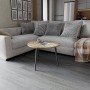 Стол журнальный круглый OPTIMA 1 ноги на конус Ferrum-decor 450x670x670 Черный металл ДСП Дуб Евок Прибрежный 16 мм (FRD-107533)