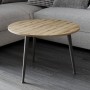 Стол журнальный круглый OPTIMA 1 ноги на конус Ferrum-decor 450x670x670 Черный металл ДСП Дуб Евок Прибрежный 16 мм (FRD-107533)