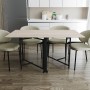 Обідній стіл трансформер книжка Оріон Pro Ferrum-decor 75x152x90 Чорний метал ДСП Дуб Сонома 16 мм (FRD-107403)