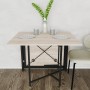 Обідній стіл трансформер книжка Оріон Pro Ferrum-decor 75x152x90 Чорний метал ДСП Дуб Сонома 16 мм (FRD-107403)