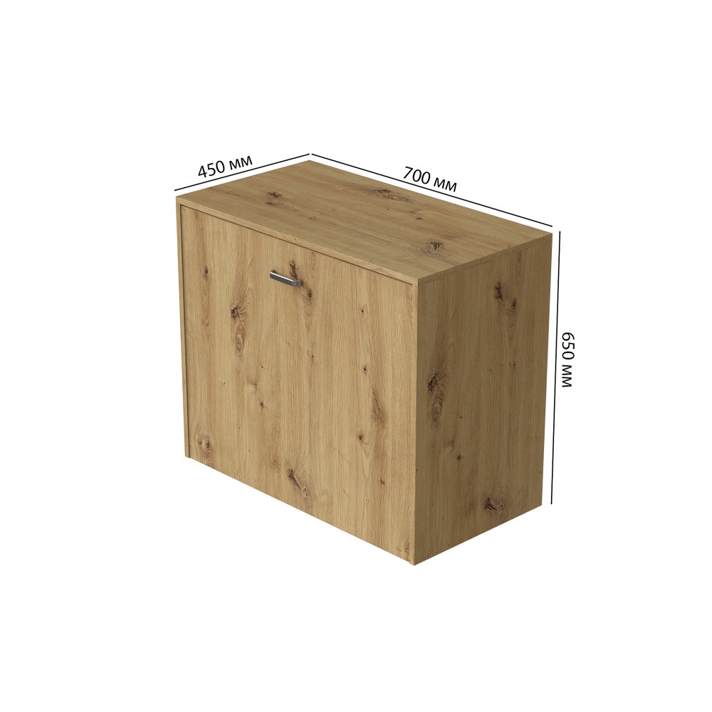 Ліжко трансформер тумба ASCET 2 Ferrum-decor 650x2000x700 Чорний метал ДСП Дуб Артизан 16 мм (FRD-107333)