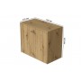 Ліжко трансформер тумба ASCET 2 Ferrum-decor 650x2000x700 Чорний метал ДСП Дуб Артизан 16 мм (FRD-107333)