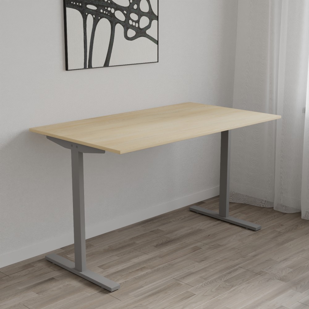 Стол письменный Space Ferrum-decor 750x1400x600 Серый металл ДСП Дуб Кремона Торро 16 мм (FRD-107963)