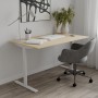 Стол письменный Space Ferrum-decor 750x1400x700 Белый металл ДСП Дуб Кремона Торро 16 мм (FRD-108003)