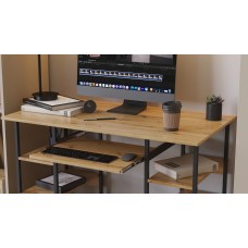 Комп'ютерний стіл Ferrum-decor Тім 75x120x60 чорний ДСП Дуб Артизан 16 мм (FRD-106943)