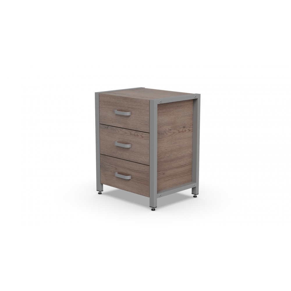 Тумба універсальна Ferrum-decor Вів'єн 3 50x41x40 сірий ДСП Дуб Кремона Канолло 16 мм (FRD-107753)