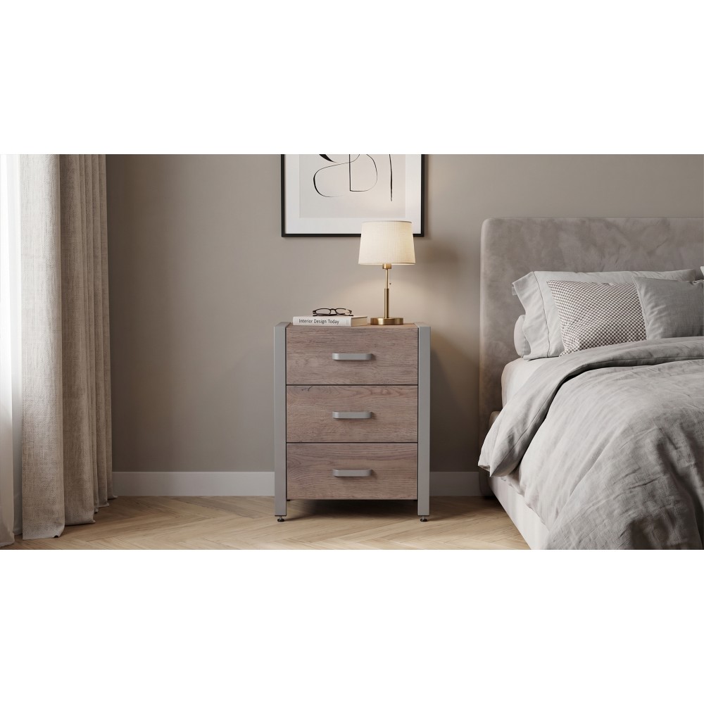 Тумба універсальна Ferrum-decor Вів'єн 3 50x41x40 сірий ДСП Дуб Кремона Канолло 16 мм (FRD-107753)