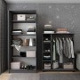 Шкаф для одежды с полками Doros Промо Антрацит 2 ДСП 90х48х204 (42005332) (DRS-012160)
