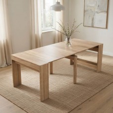 Обідній розсувний стіл для кухні Неман ПІТОН Лайт Дуб сонома (NEM-121036)