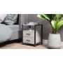 Универсальная тумба Ferrum-decor Вивьен 2/2 50x41x40 черный ДСП Дуб Бетон 16 мм (FRD-106841)