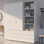 Шафа для одягу Doros Гелар Білий 3ДСП з пеналом 176.2х49.5х203.4 (DRS-011919)