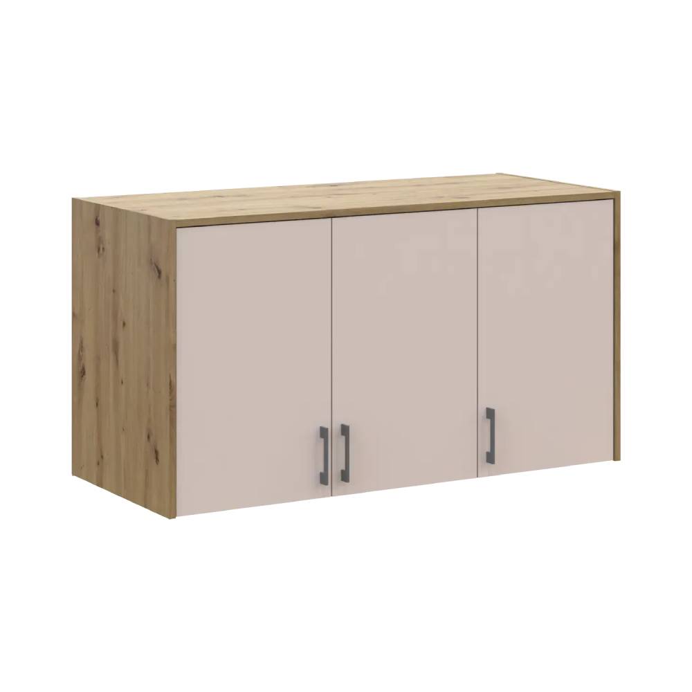 Антресоль высокая Doros Ронди Дуб Артизан/Кашемир 3 ДСП 121х52х65 (DRS-011909)