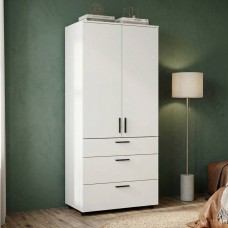 Шафа для одягу Doros Торн Білий 2 ДСП/3Ш (штанга) 90х51.6х200 (DRS-012021)