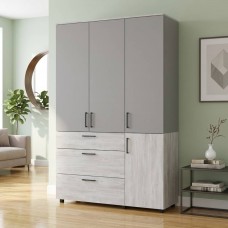 Шафа для одягу Doros Торн Сосна Натті/Сірий 3 ДСП/3Ш (штанга) 135х51.6х200 (DRS-012041)
