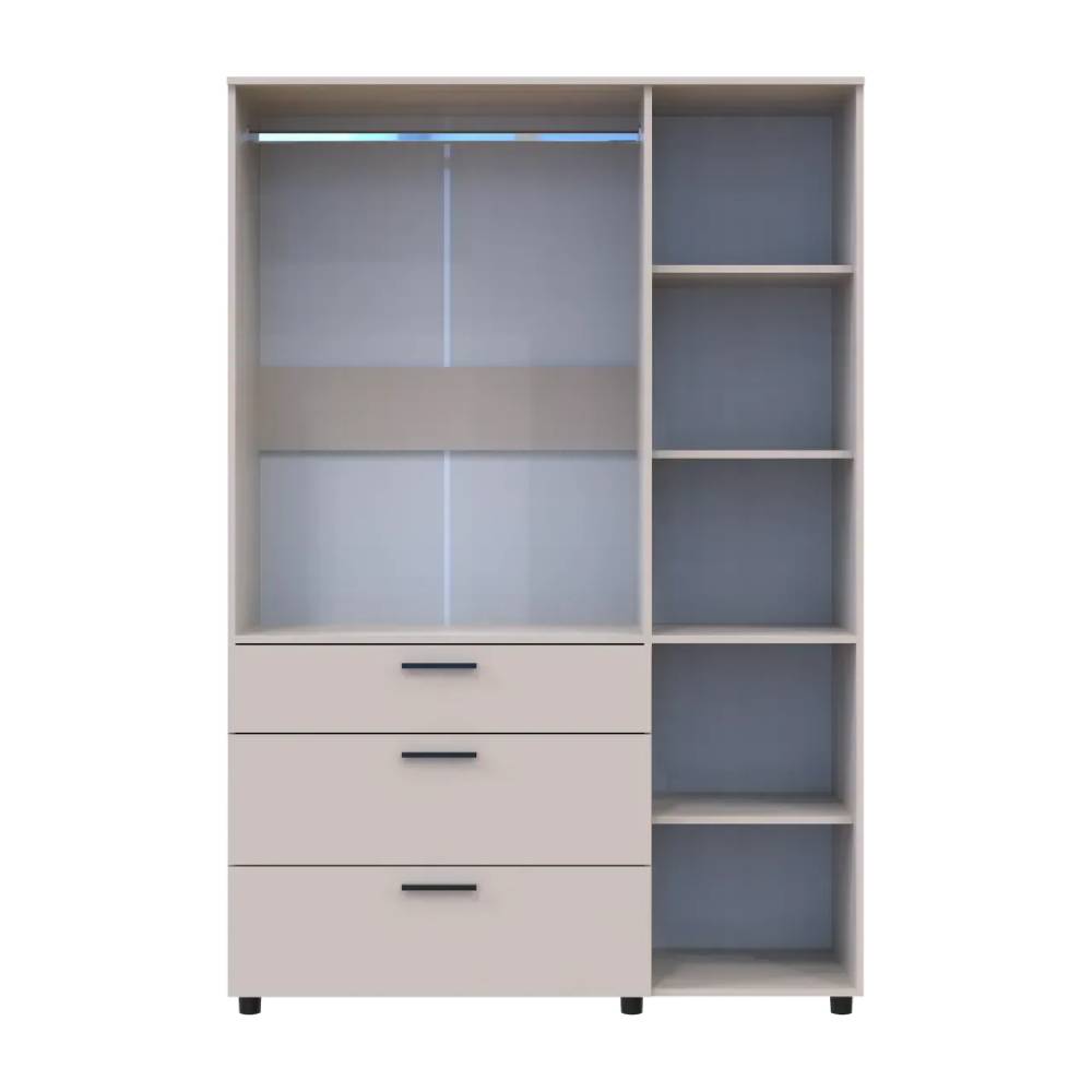 Шкаф для одежды Doros Торн Кашемир 3 ДСП/3Ш (штанга) 135х51.6х200 (DRS-012061)