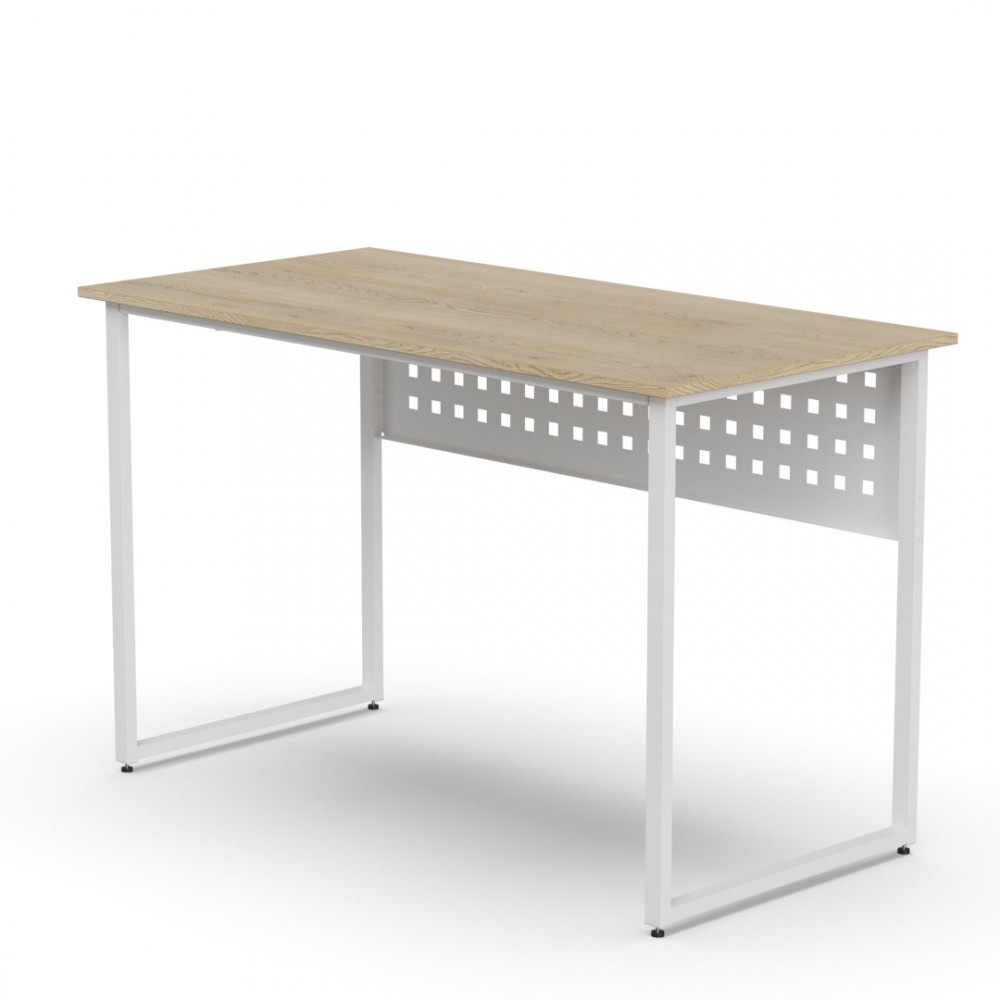 Стол письменный Майк Ferrum-decor 75x140x70 Белый металл ДСП Дуб Кремона Торро 16 мм (FRD-108364)