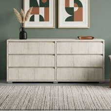 Комод на 6 ящиков LION АРТ-3 160х43х80 см Дуб Крафт белый (LION-045415)
