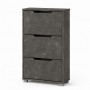 Тумба для взуття з ящиками LION ТО-2 70,4x28,2x123,4 см Бетон темний (LION-045316)
