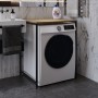 Стелаж-полиця Бафрум 401 Ferrum-decor для пральної машини 90x70,5x60,5 Чорний метал ДСП Дуб Евок Прибережний 16 мм (FRD-107574)