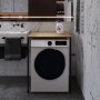 Стелаж-полиця Бафрум 401 Ferrum-decor для пральної машини 90x70,5x60,5 Чорний метал ДСП Дуб Евок Прибережний 16 мм (FRD-107574)