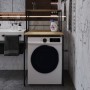 Стеллаж полка Бафрум 402 Ferrum-decor для стиральной машины 133,5x70,5x60,5 Черный металл ДСП Дуб Евок Прибрежный 16 мм (FRD-107584)