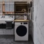 Стелаж-полиця Бафрум 403 Ferrum-decor для пральної машини 178x70,5x60,5 Чорний метал ДСП Дуб Евок Прибережний 16 мм (FRD-107594)