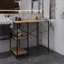 Стелаж-полиця Бафрум 405 Ferrum-decor для пральної машини 90x101x60,5 Чорний метал ДСП Дуб Евок Прибережний 16 мм (FRD-107614)