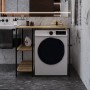 Стелаж-полиця Бафрум 405 Ferrum-decor для пральної машини 90x101x60,5 Чорний метал ДСП Дуб Евок Прибережний 16 мм (FRD-107614)