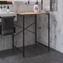 Стеллаж полка Бафрум 401 Ferrum-decor для стиральной машины 90x70,5x60,5 Черный металл ДСП Дуб Сан-Марино 16 мм (FRD-107354)