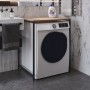 Стеллаж полка Бафрум 401 Ferrum-decor для стиральной машины 90x70,5x60,5 Черный металл ДСП Дуб Сан-Марино 16 мм (FRD-107354)