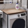 Стеллаж полка Бафрум 401 Ferrum-decor для стиральной машины 90x70,5x60,5 Черный металл ДСП Дуб Сан-Марино 16 мм (FRD-107354)