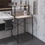 Стелаж-полиця Бафрум 402 Ferrum-decor для пральної машини 133,5x70,5x60,5 Чорний метал ДСП Дуб Сан-Марино 16 мм (FRD-107364)