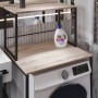 Стелаж-полиця Бафрум 402 Ferrum-decor для пральної машини 133,5x70,5x60,5 Чорний метал ДСП Дуб Сан-Марино 16 мм (FRD-107364)