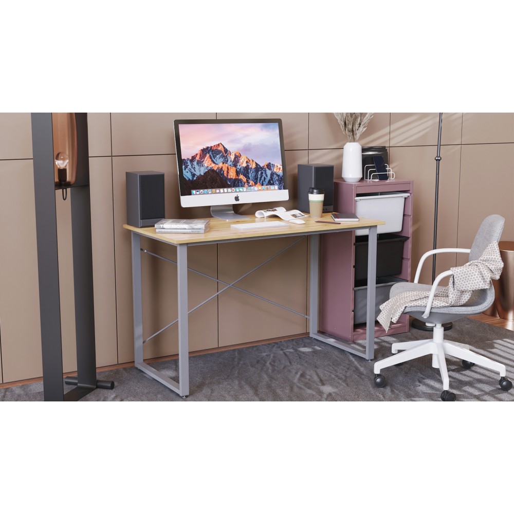 Компьютерный стол Ferrum-decor Дейв 75x100x70 серый ДСП Дуб Артизан 32мм (FRD-107034)
