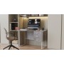 Компьютерный стол Ferrum-decor Гарри 75x140x70 белый ДСП Бетон 32мм (FRD-107304)