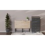 Стол раскладной Морис 900 Ferrum-decor 750x900x500 Черный металл ДСП Дуб Сан-Марино 16 мм (FRD-107314)