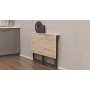 Стол раскладной Морис 900 Ferrum-decor 750x900x500 Черный металл ДСП Дуб Сан-Марино 16 мм (FRD-107314)