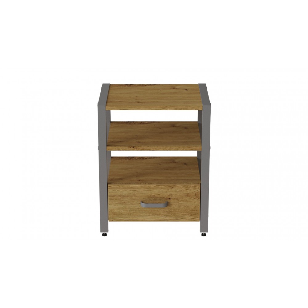 Тумба универсальная Ferrum-decor Вивьен 1/1 50x41x40 серый ДСП Дуб Артизан 16мм (FRD-106864)