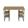Компьютерный стол Ferrum-decor Карэн 75x120x60 черный ДСП Дуб Артизан 16мм (FRD-107244)