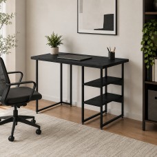 Стіл письмовий Кевин Ferrum-decor 75x100x60 Чорний метал ДСП Каштан Арвадонна 32 мм (FRD-108084)