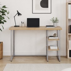 Стіл письмовий Кевин Ferrum-decor 75x120x70 Сірий метал ДСП Дуб Евок Прибережний 32 мм (FRD-108074)