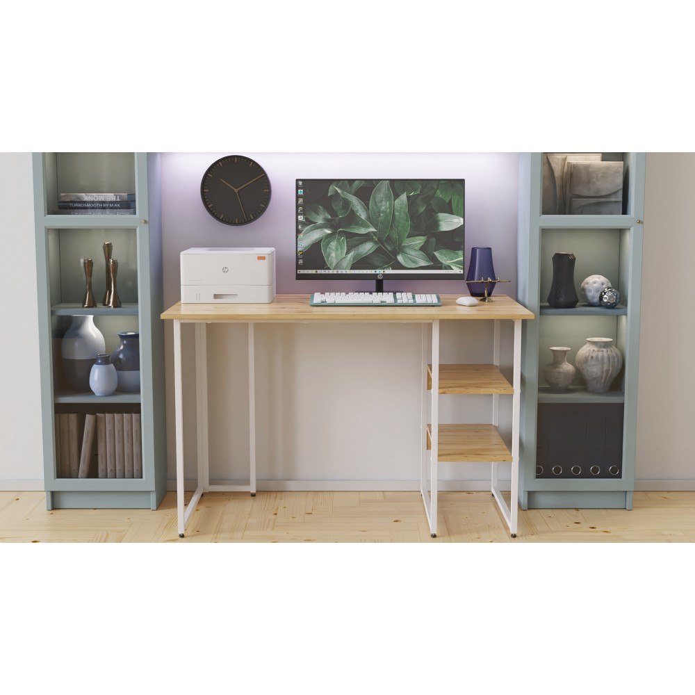 Компьютерный стол Ferrum-decor Кевин 75x140x70 белый ДСП Дуб Артизан 16мм (FRD-107234)