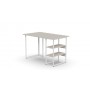 Стол письменный Кевин Ferrum-decor 75x120x60 Белый металл ДСП Кашемир 16 мм (FRD-108124)
