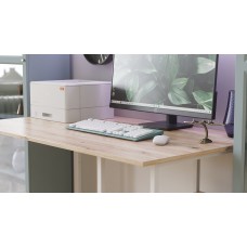 Письмовий стіл Ferrum-decor Кевін 75x100x70 білий ДСП Дуб Сан-Марино 16 мм (FRD-106844)