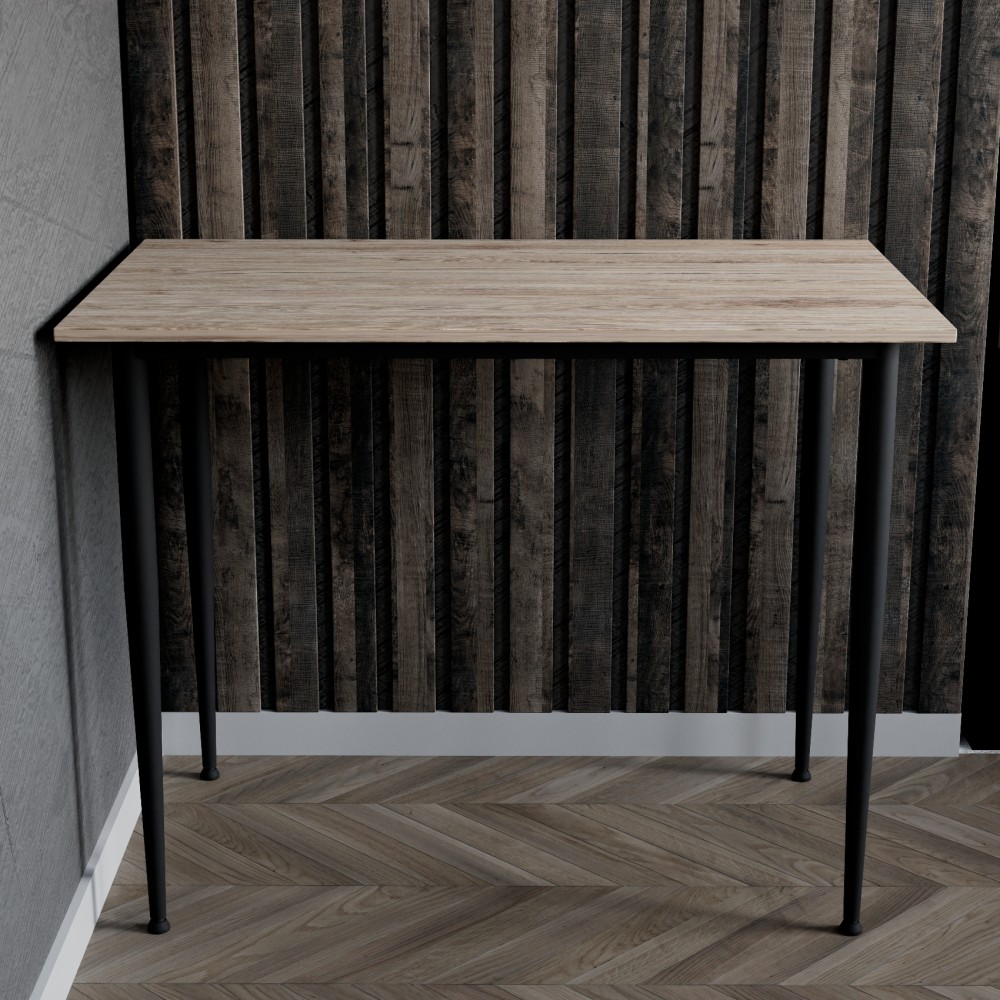 Стол универсальный Prime Ferrum-decor 750x1400x600 Черный металл ДСП Дуб Сан-Марино 16 мм (FRD-107644)