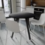 Круглий стіл MARSI 4 870-4 ніжки конусні Ferrum-decor 750x870x870 Чорний метал ДСП Дуб Каштан Арвадонна 16 мм (FRD-107524)