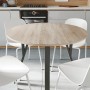 Круглий стіл MARSI 4 870-4 ніжки конусні Ferrum-decor 750x870x870 Чорний метал ДСП Дуб Сонома 16 мм (FRD-107434)