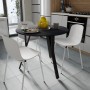 Круглий стіл MARSI 3 870-3 Ferrum-decor 750x870x870 Чорний метал ДСП Каштан Арвадонна 16 мм (FRD-107514)